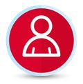 Member icon flat prime red round button