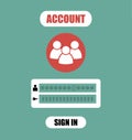 Member Login Form into account managment page Royalty Free Stock Photo