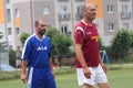 Football match of old boys against U19 in local club