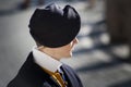 VATICAN CITY, ITALY - DECEMBER 12, 2015: A member of the Pontifical Swiss Guard, Vatican.