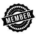 Member stamp rubber grunge