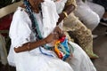 Members of the Candomble religion during a religious celebration in Bahia, Brazil.