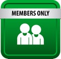 Members only web button Royalty Free Stock Photo