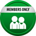 Members only web button Royalty Free Stock Photo