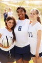 Members Of Female High School Soccer Team Royalty Free Stock Photo