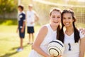 Members Of Female High School Soccer Team Royalty Free Stock Photo