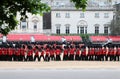 Members of the Household Division in central London, during rehearsals for Trooping the Colour