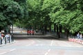 Members of the Household Division in central London, during rehearsals for Trooping the Colour