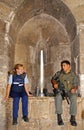 members of the Israeli Army Police in the Old City of Jerusalem, Royalty Free Stock Photo