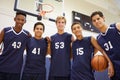 Members Of Male High School Basketball Team Royalty Free Stock Photo