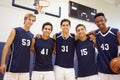 Members Of Male High School Basketball Team Royalty Free Stock Photo