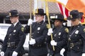 Members of the Nassau County Sheriff's Department marching