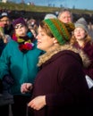 Members of the POP UP Choir at the New Years Day Swim.