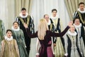 Members of the Romanian Madrigal Choir Corul Madrigal perform in the Cotroceni Palace