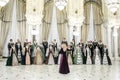 Members of the Romanian Madrigal Choir Corul Madrigal perform in the Cotroceni Palace