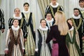 Members of the Romanian Madrigal Choir Corul Madrigal perform in the Cotroceni Palace