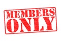 MEMBERS ONLY Rubber Stamp Royalty Free Stock Photo