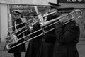 Members of the Salvation Army performing . Royalty Free Stock Photo