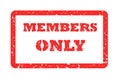 Members Only Stamp Royalty Free Stock Photo