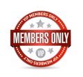 Members only. VIP seal illustration design