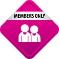 Members only web button Royalty Free Stock Photo