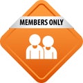 Members only web button Royalty Free Stock Photo