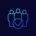 membership, join community line vector icon Royalty Free Stock Photo