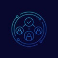 membership, join group line vector icon Royalty Free Stock Photo