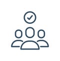 Membership line icon on white