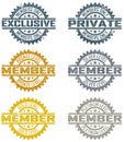 Membership Stamps Royalty Free Stock Photo