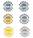 Membership Stamps Set Royalty Free Stock Photo