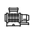 membrane compressor line icon vector illustration flat