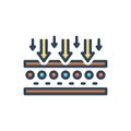 Color illustration icon for Membrane, integument and layered Royalty Free Stock Photo