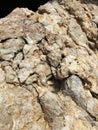 Membranes of exotic mountain rocks, topography and various shapes Royalty Free Stock Photo