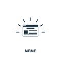 Meme icon. Creative element design from content icons collection. Pixel perfect Meme icon for web design, apps, software, print