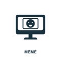 Meme icon. Simple element from social media collection. Creative Meme icon for web design, templates, infographics and more