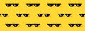 Meme pixel glasses on yellow