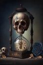 Memento mori, life and death, concept of time, Generative Ai Royalty Free Stock Photo