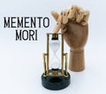 Memento Mori, remember that you have to die. Motivational and inspirational quote.