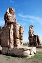 Memnon colossi near Luxor, Egypt Royalty Free Stock Photo