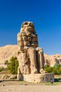 Memnon colossi statues of the Pharaoh Amenhotep III in Luxor, Egypt