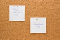 Memo board with message Royalty Free Stock Photo