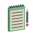 Memo book isometric style Vector Icon which can easily modify or edit Royalty Free Stock Photo