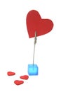 Memo Clip with Hearts Royalty Free Stock Photo