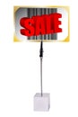 Memo Holder with Sale bar code barcode card