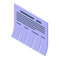 Memo icon, isometric style