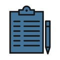 Memo line isolated vector icon can be easily modified and edit Royalty Free Stock Photo