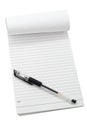 Memo pad and pen Royalty Free Stock Photo
