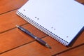 Memo pad and pen Royalty Free Stock Photo