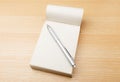 Memo pad and pen Royalty Free Stock Photo